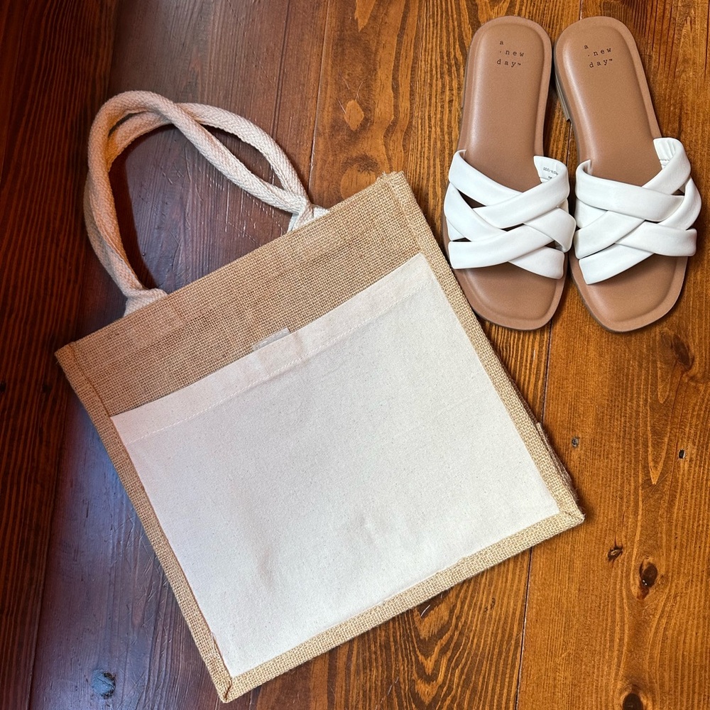 Burlap Canvas Mini Tote 👜